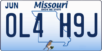 MO license plate OL4H9J