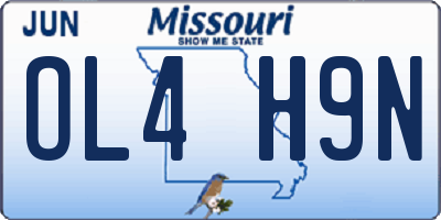 MO license plate OL4H9N