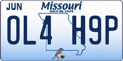 MO license plate OL4H9P