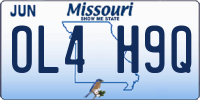 MO license plate OL4H9Q