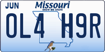 MO license plate OL4H9R