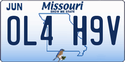 MO license plate OL4H9V