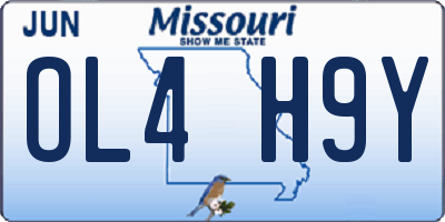 MO license plate OL4H9Y