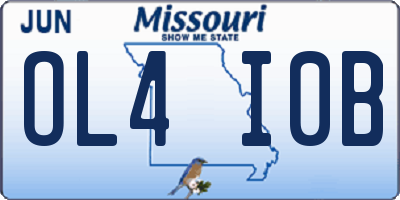 MO license plate OL4I0B
