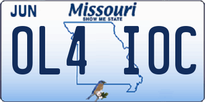 MO license plate OL4I0C