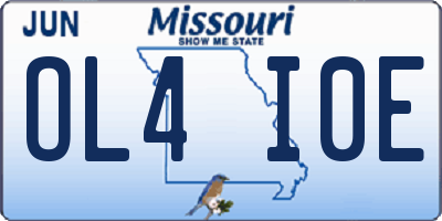 MO license plate OL4I0E