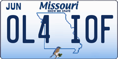 MO license plate OL4I0F
