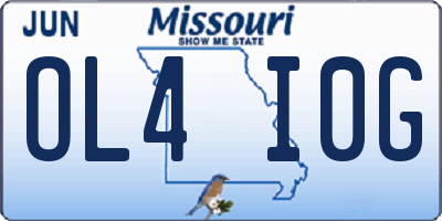 MO license plate OL4I0G