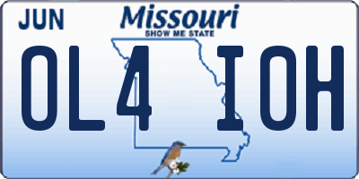 MO license plate OL4I0H