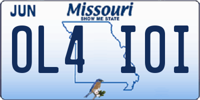 MO license plate OL4I0I
