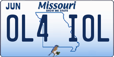 MO license plate OL4I0L
