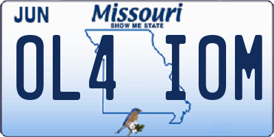 MO license plate OL4I0M