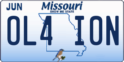 MO license plate OL4I0N