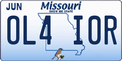 MO license plate OL4I0R
