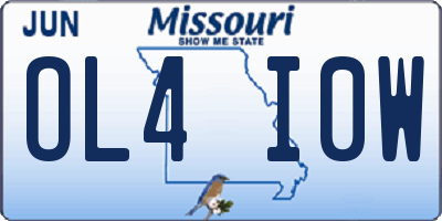 MO license plate OL4I0W