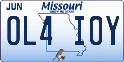 MO license plate OL4I0Y