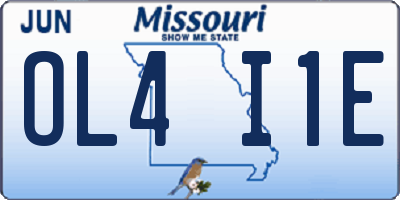 MO license plate OL4I1E