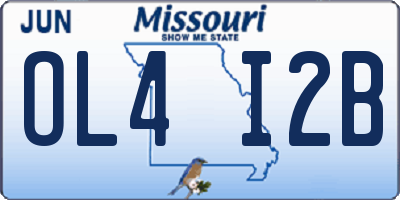 MO license plate OL4I2B