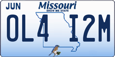 MO license plate OL4I2M