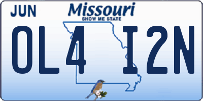 MO license plate OL4I2N