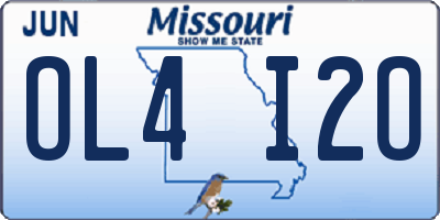 MO license plate OL4I2O