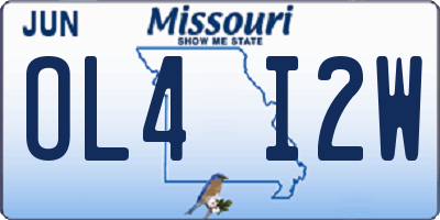 MO license plate OL4I2W