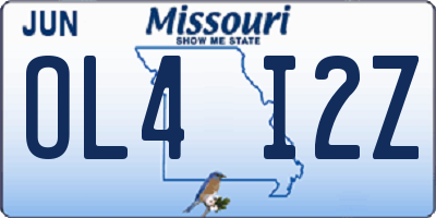 MO license plate OL4I2Z