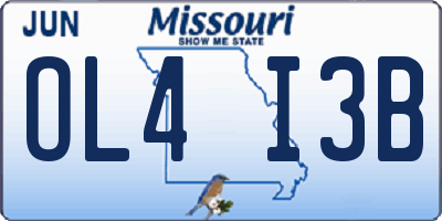 MO license plate OL4I3B