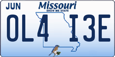 MO license plate OL4I3E