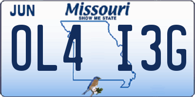 MO license plate OL4I3G