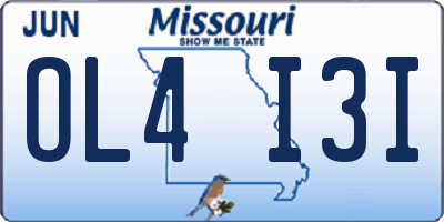 MO license plate OL4I3I