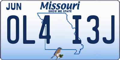 MO license plate OL4I3J