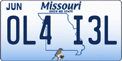 MO license plate OL4I3L