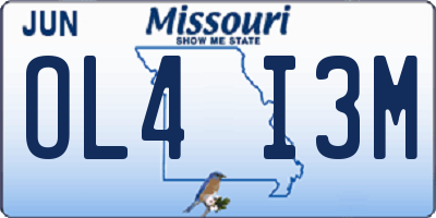 MO license plate OL4I3M