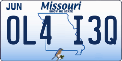 MO license plate OL4I3Q