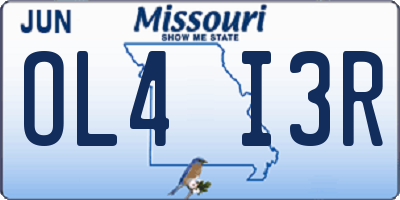 MO license plate OL4I3R