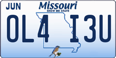 MO license plate OL4I3U