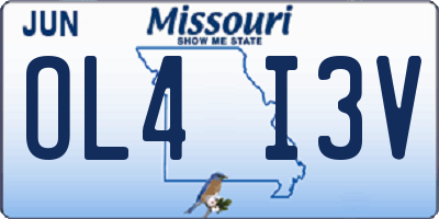 MO license plate OL4I3V