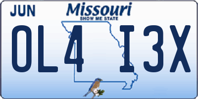 MO license plate OL4I3X