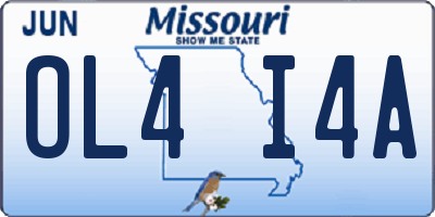 MO license plate OL4I4A