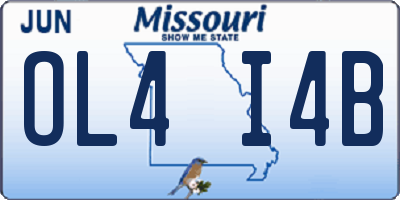MO license plate OL4I4B