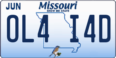 MO license plate OL4I4D