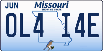 MO license plate OL4I4E
