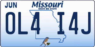 MO license plate OL4I4J
