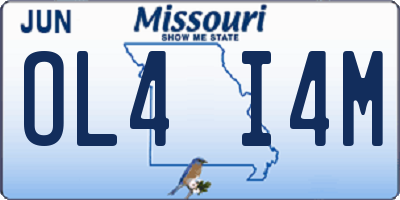 MO license plate OL4I4M