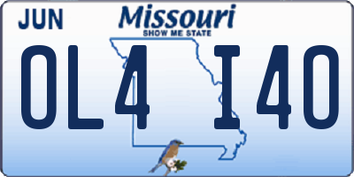 MO license plate OL4I4O
