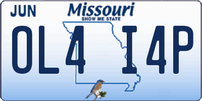 MO license plate OL4I4P
