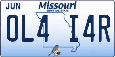 MO license plate OL4I4R