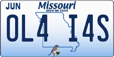 MO license plate OL4I4S