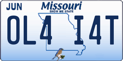 MO license plate OL4I4T